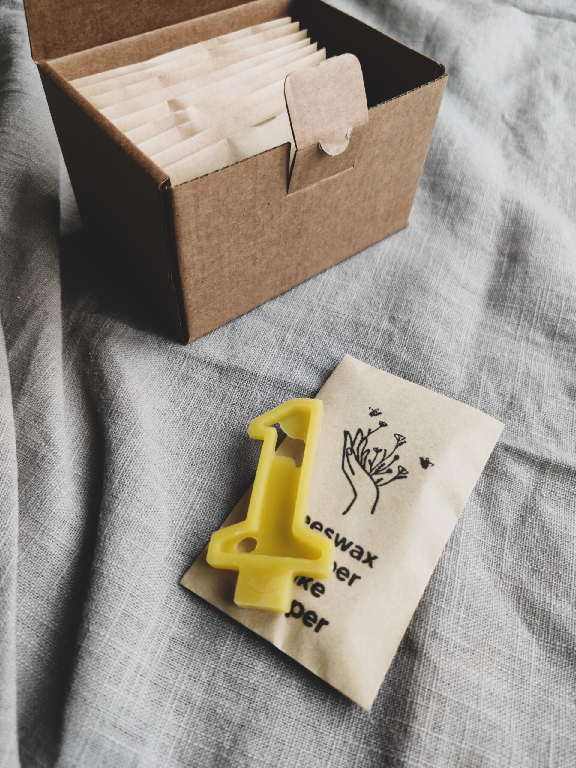 Beeswax Number Cake Topper (full set 0-9)
