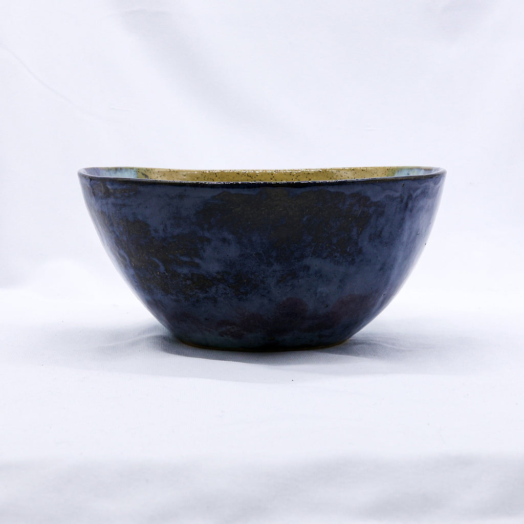 Large Ochre Tide Speckle Handmade Ceramic Stoneware Dinner Bowl