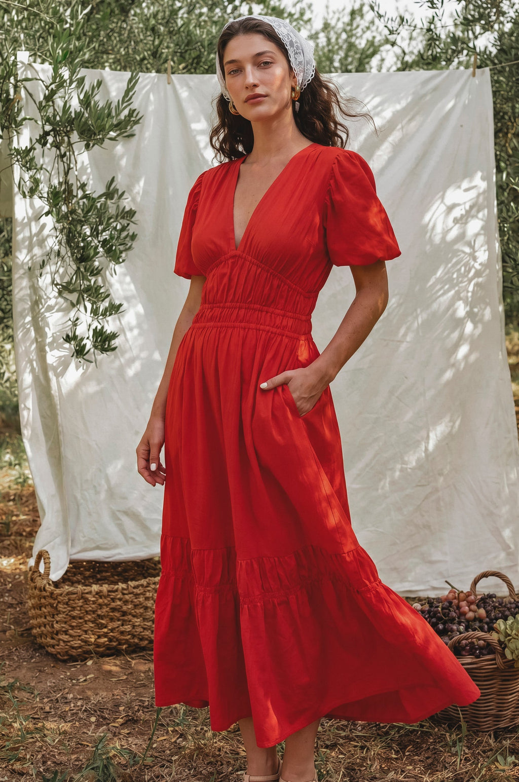Ida Linen Midi Dress