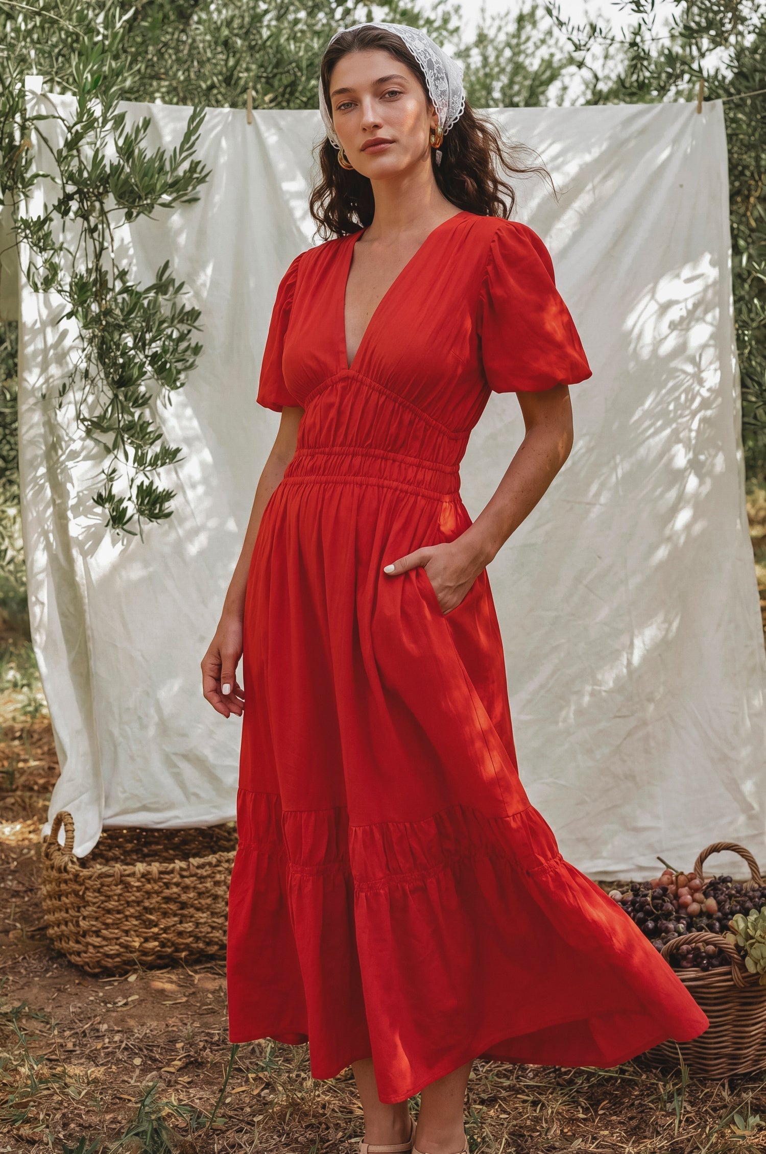 Ida Linen Midi Dress