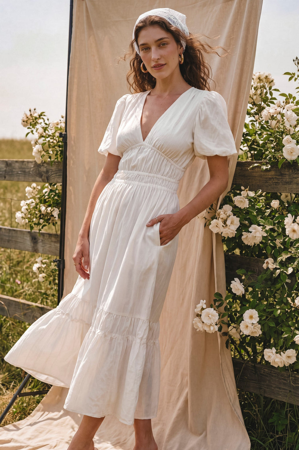 Ida Linen Midi Dress