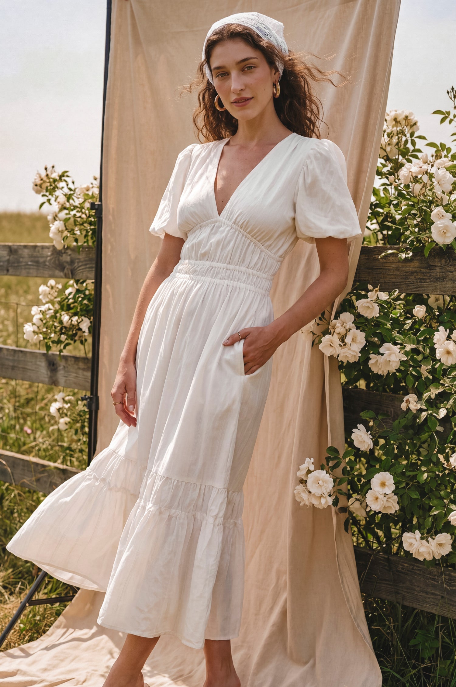 Ida Linen Midi Dress