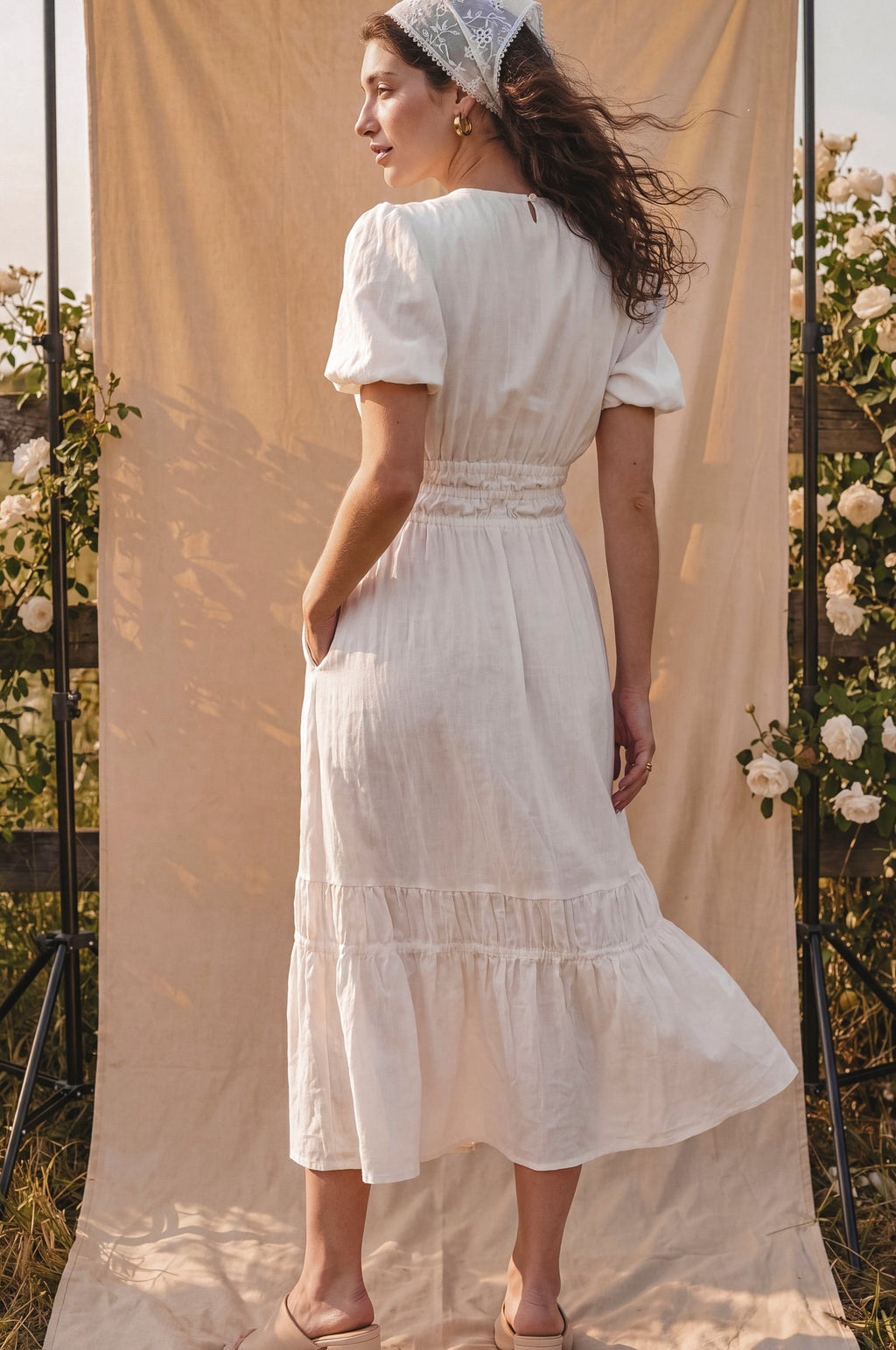 Ida Linen Midi Dress