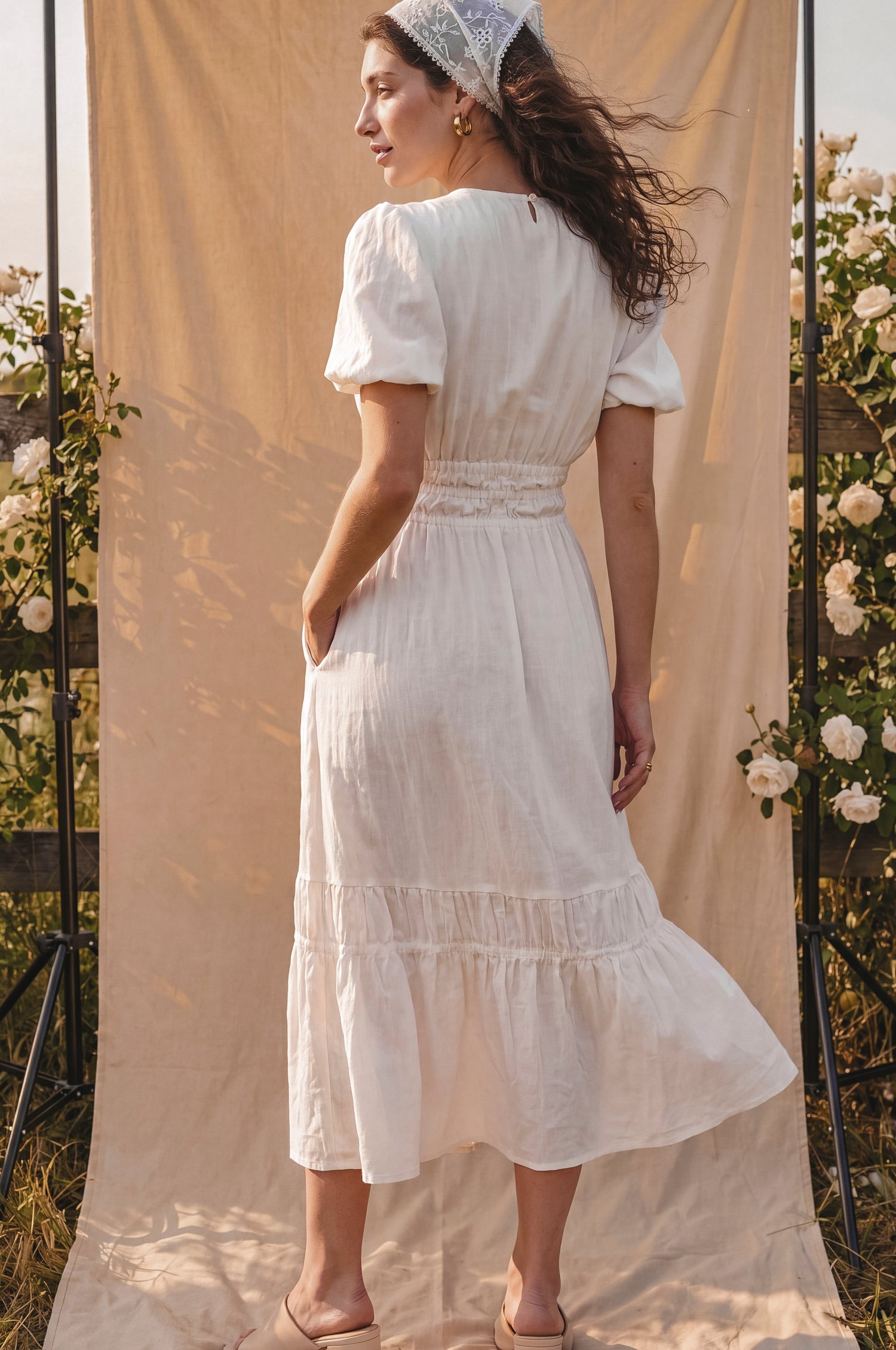 Ida Linen Midi Dress