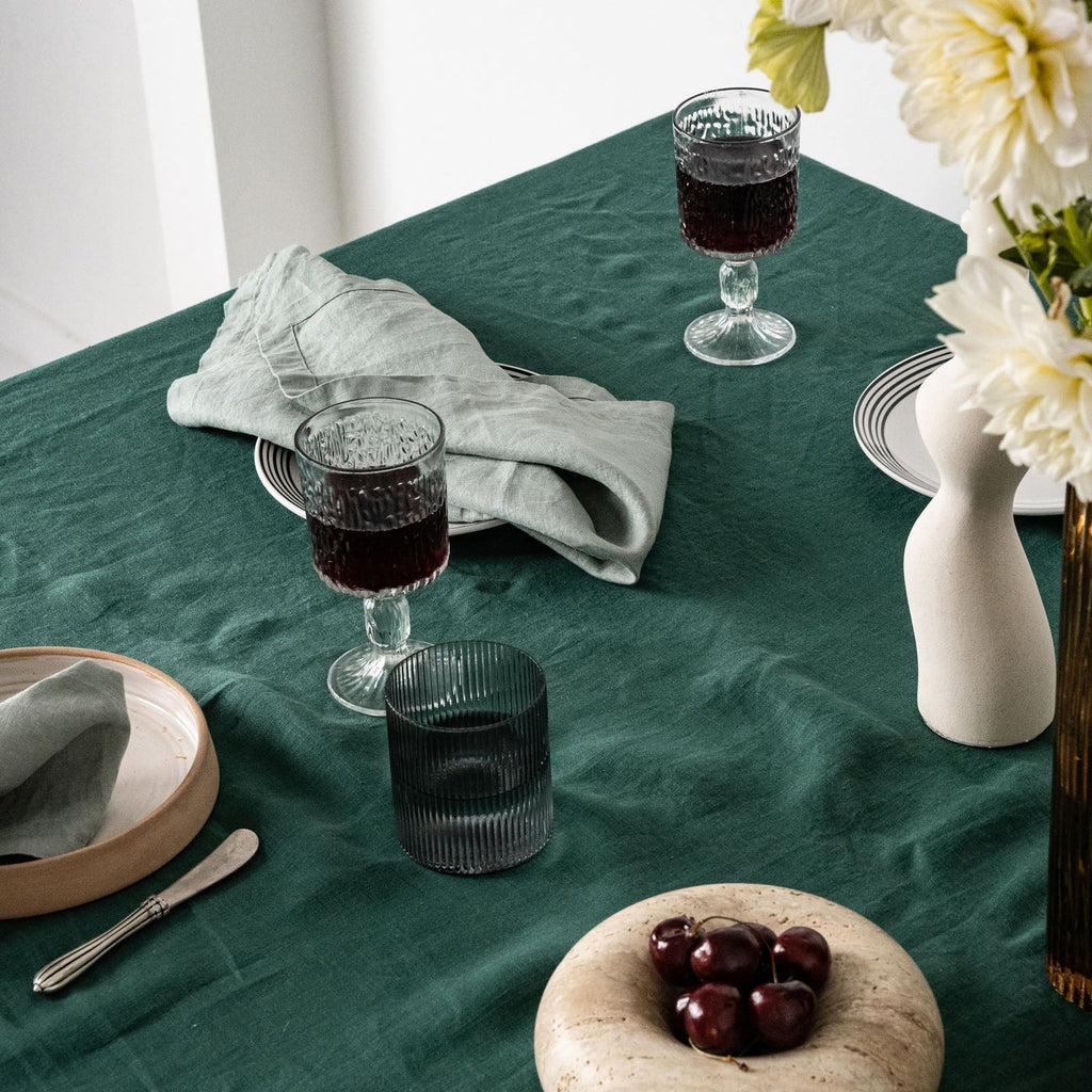 Jade Linen Table Cloth