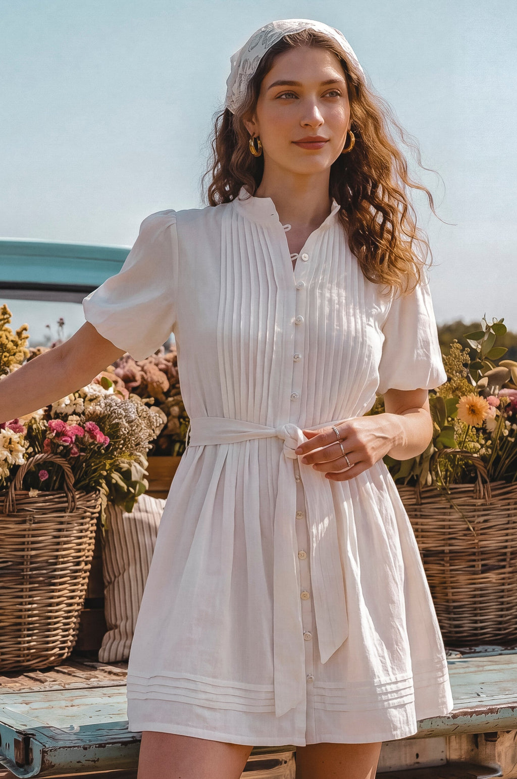 Marta Linen Mini Dress