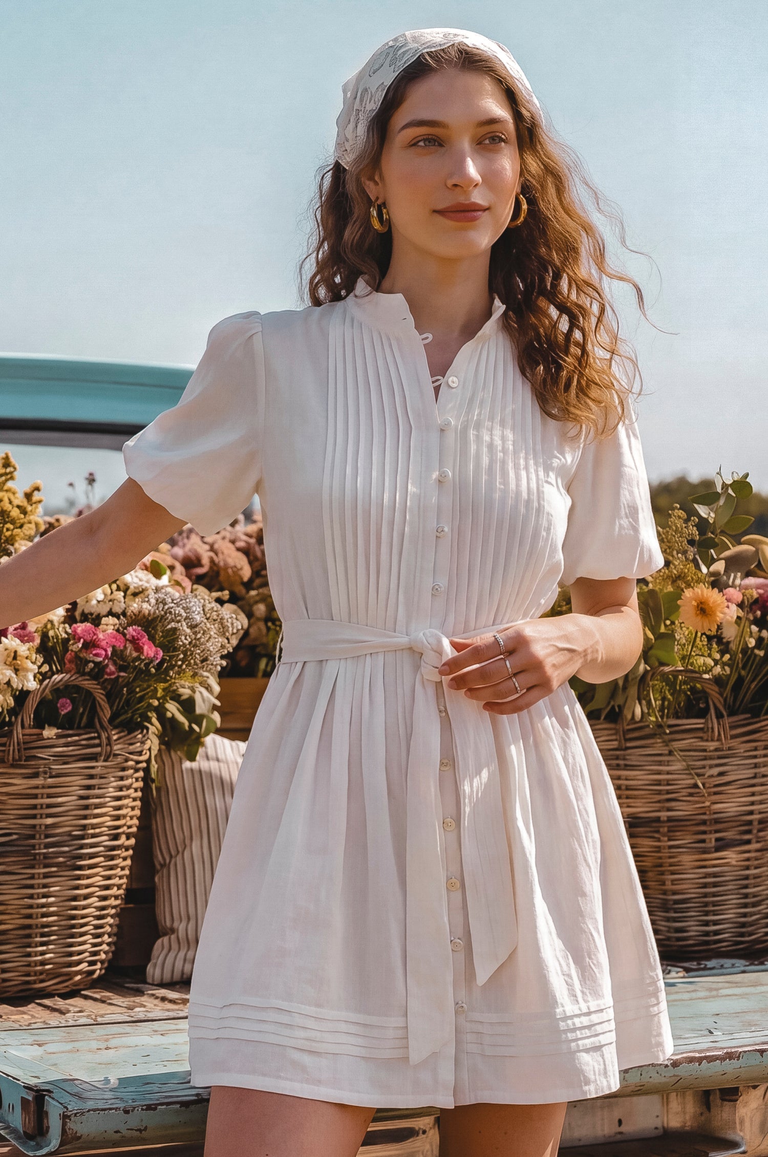 Marta Linen Mini Dress