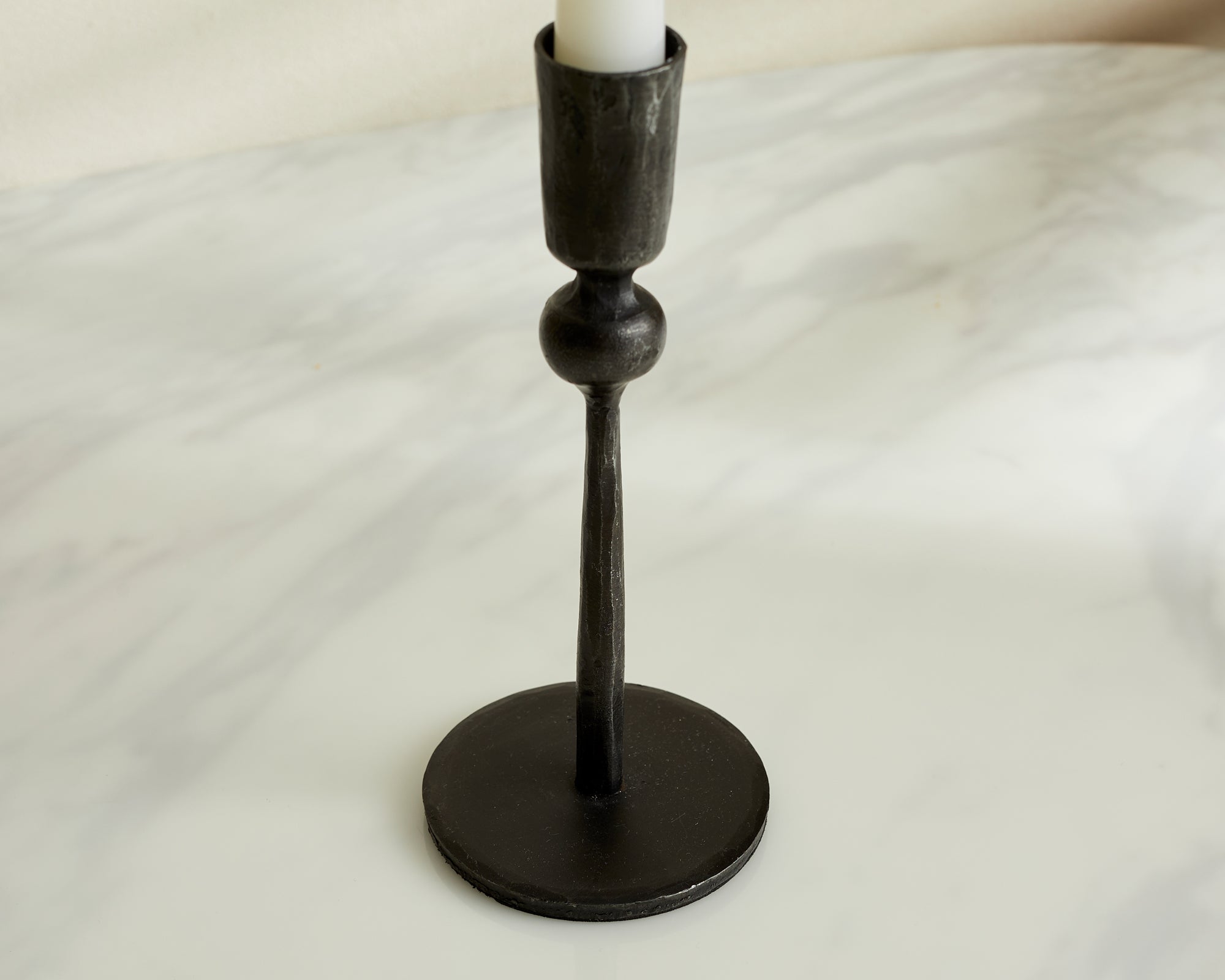 Aruma Black Candle Holder – Cast Iron Rustic Taper Candlestick