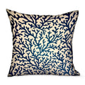 Sapphire Vines Blue, cream Floral Luxury Throw Pillow