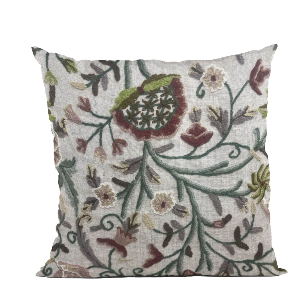 Plutus Whispering Thicket Floral Multicolor Luxury Throw Pillow
