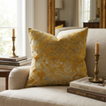Golden Cosmo Textured Luxury Throw Pillow