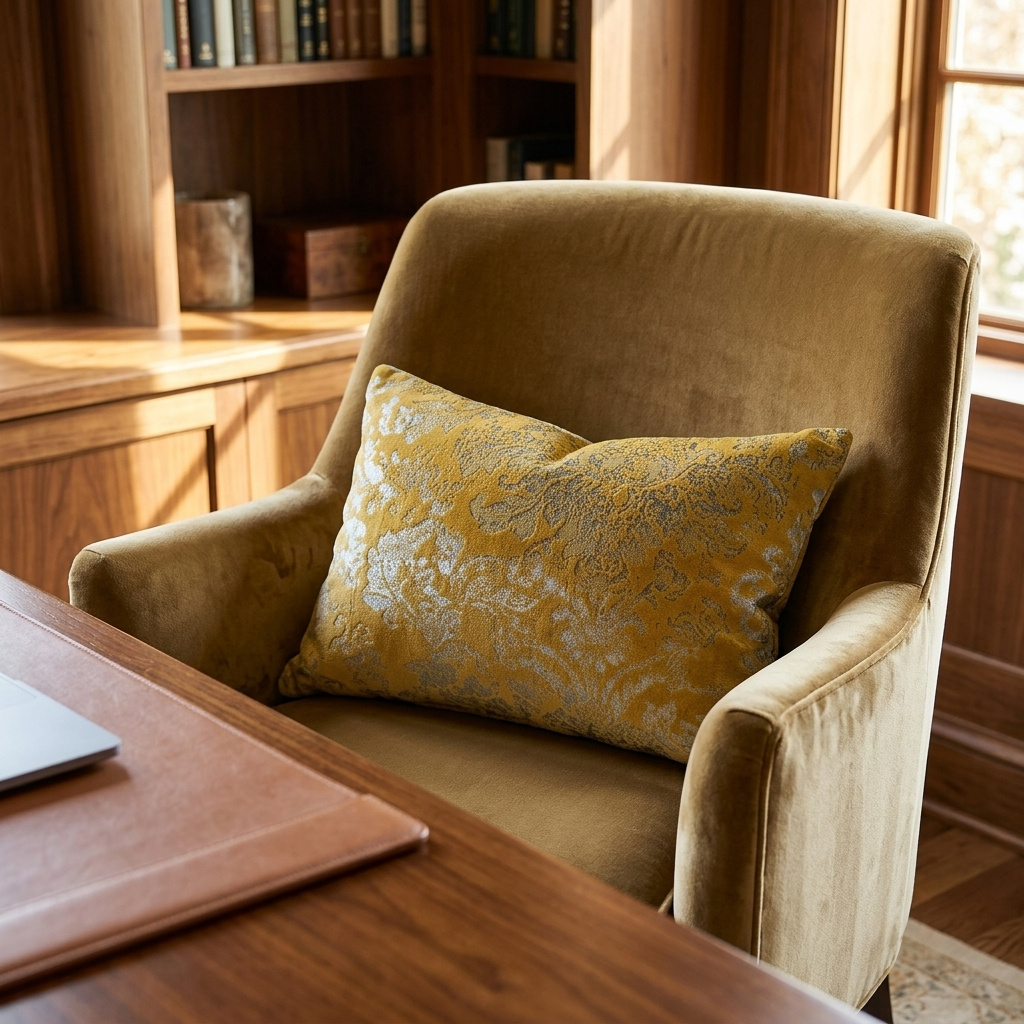 Golden Cosmo Textured Luxury Throw Pillow