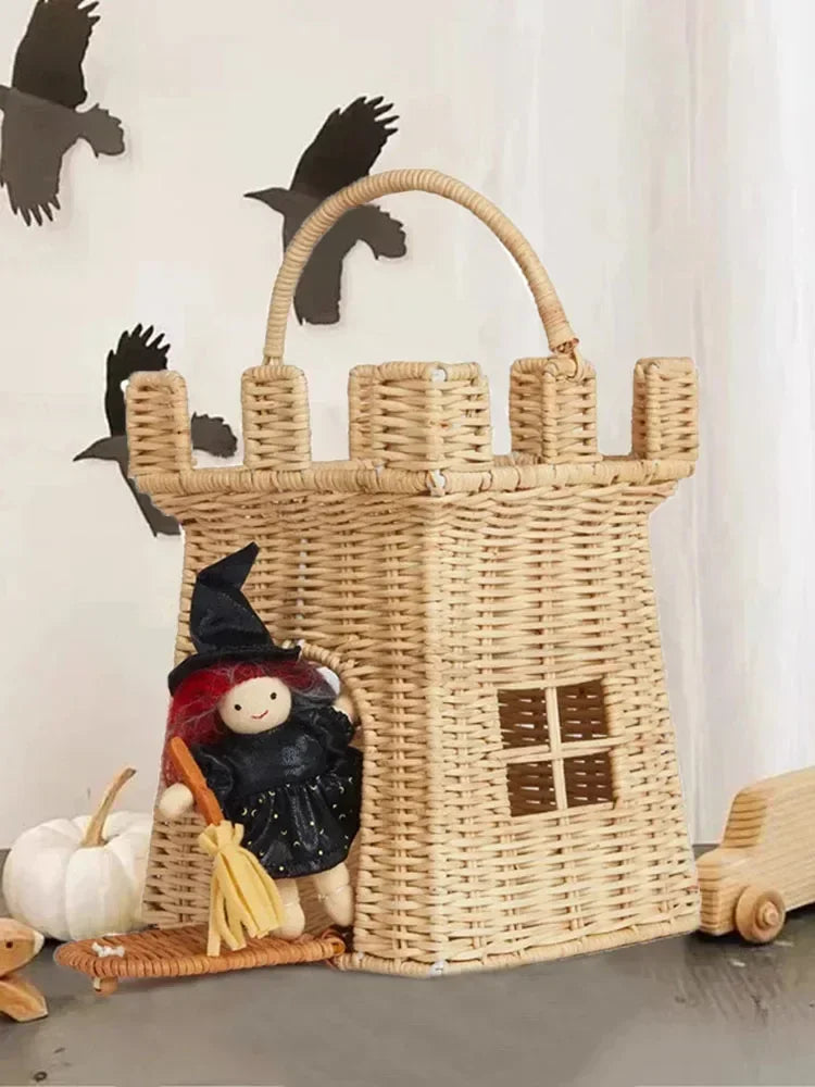 Rattan Woven Hand-Woven Picnic and Storage Basket