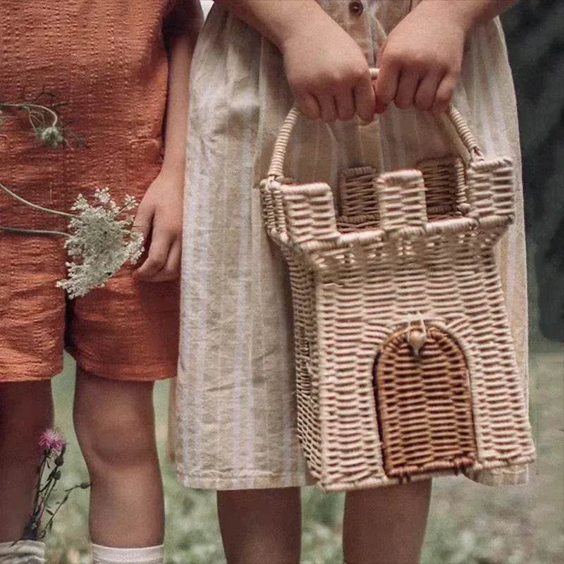 Rattan Woven Hand-Woven Picnic and Storage Basket