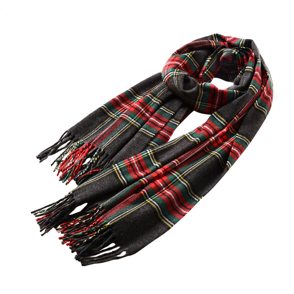 Black Stewart Tartan - Shawl Scarf