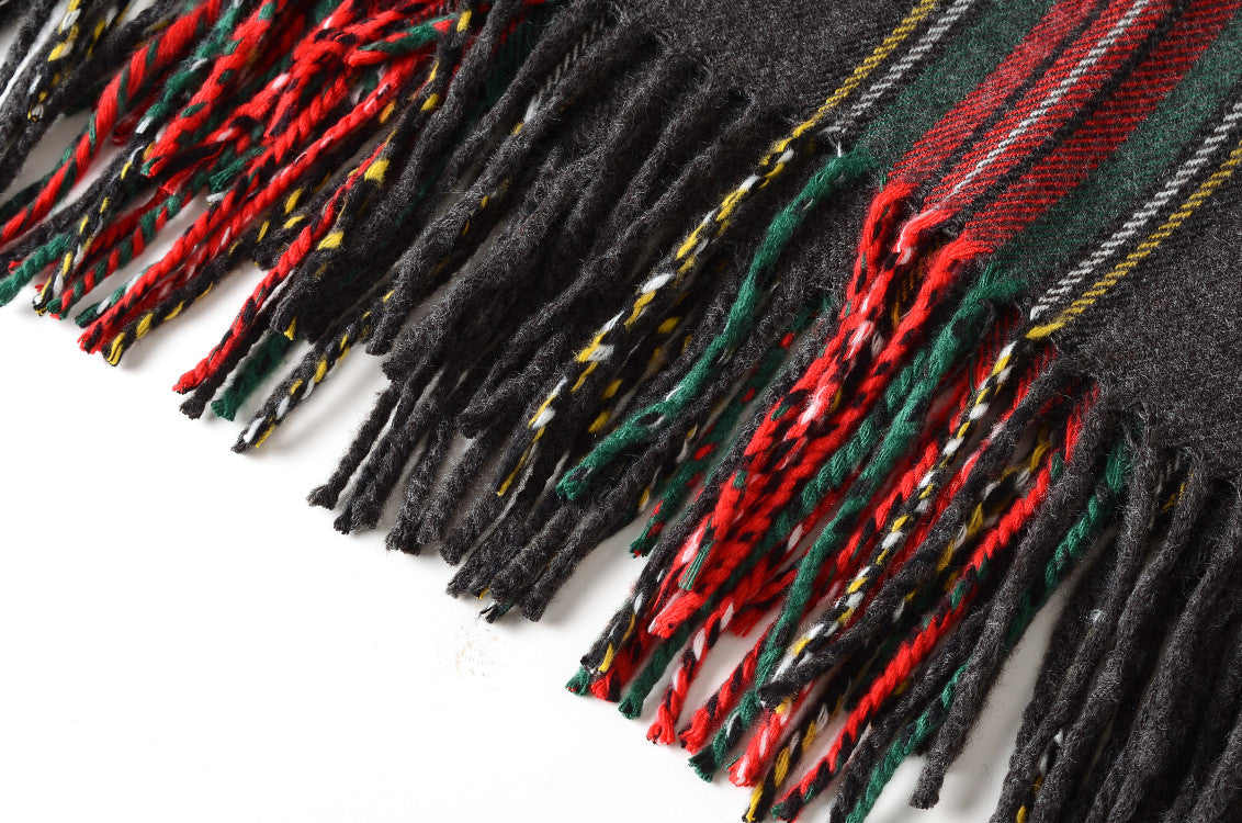 Black Stewart Tartan - Shawl Scarf