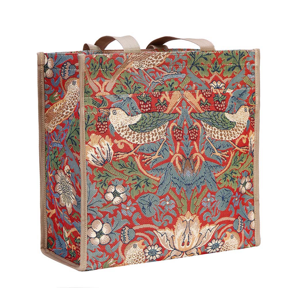 William Morris Strawberry Thief Red - Shopper Bag