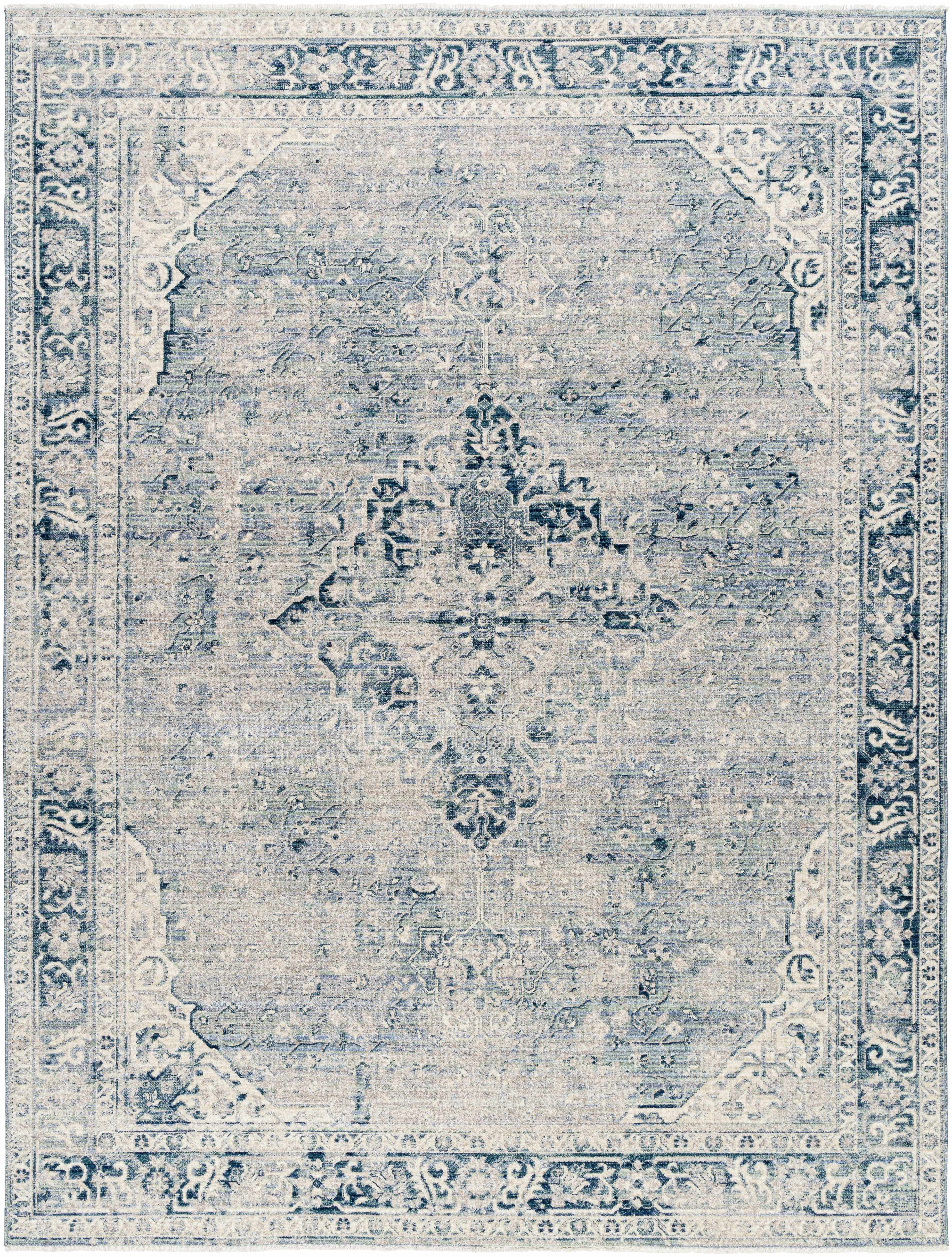 Sample Jemma Blue Medallion Area Rug - Clearance