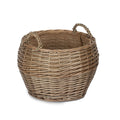 Antique Wash Stumpy Wicker Log Basket