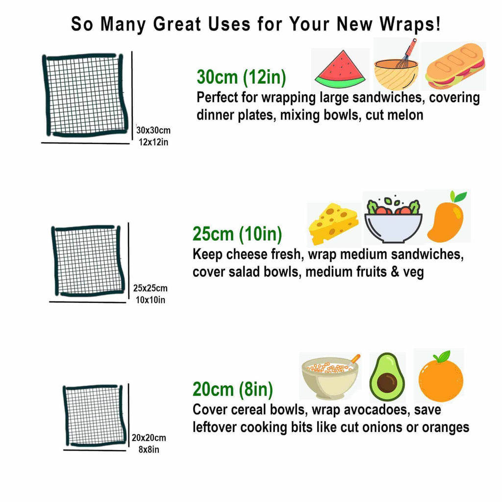 *Set of 3 Handmade Beeswax Wraps | Hedgehogs