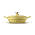 NNEDSZ BUYDEEM CP581 Enameled Cast Iron Dutch Oven Yellow