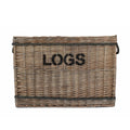 Jumbo Rope Handle Wicker Log Basket