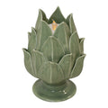 Sage Green Ceramic Artichoke Candle Holder