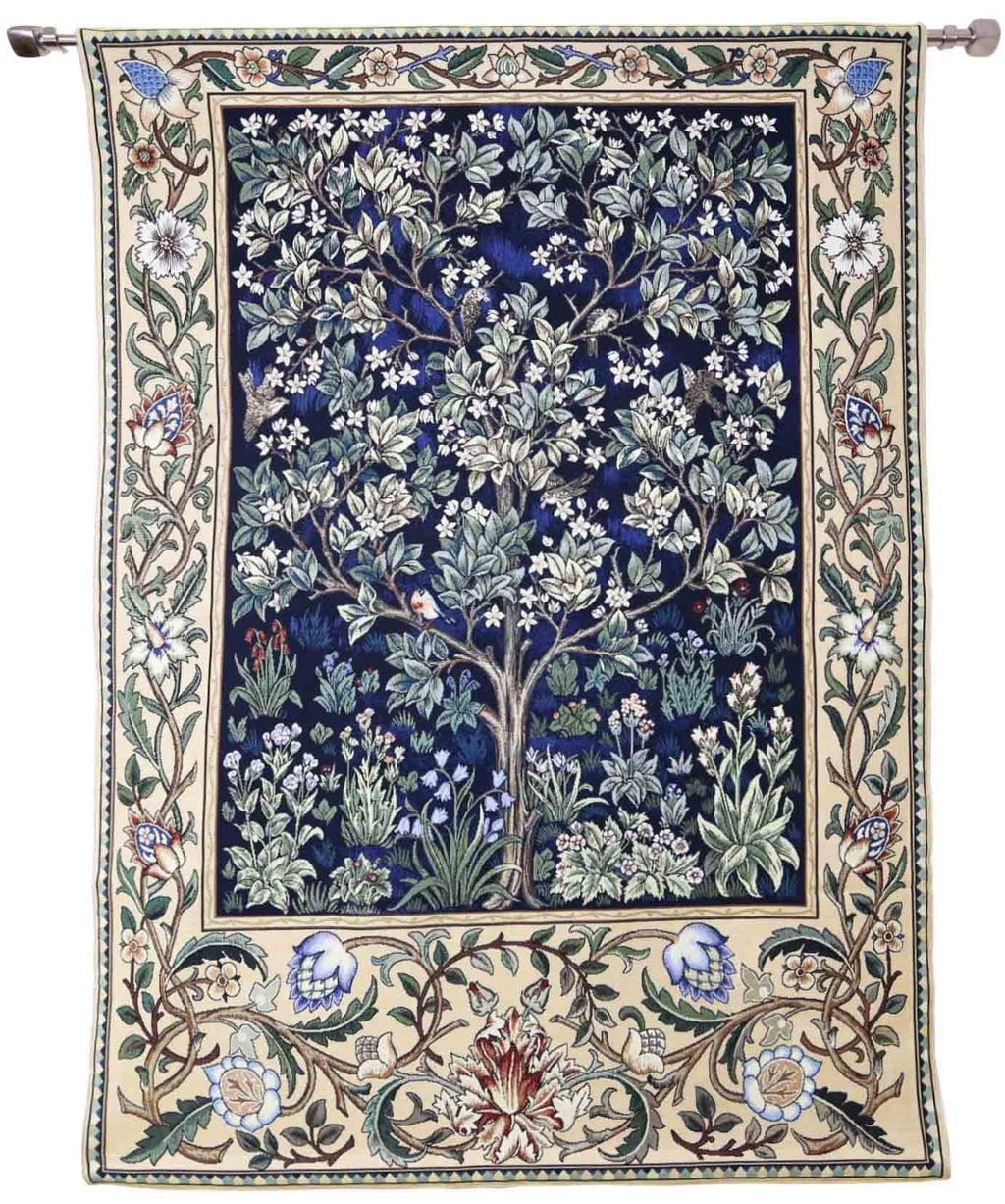 William Morris Tree of Life Blue - Wall Hanging in 3 sizes