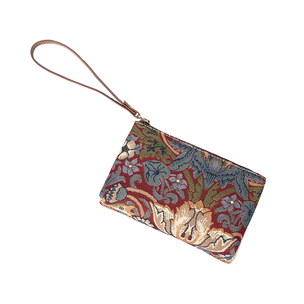 William Morris Strawberry Thief Red - Wristlet
