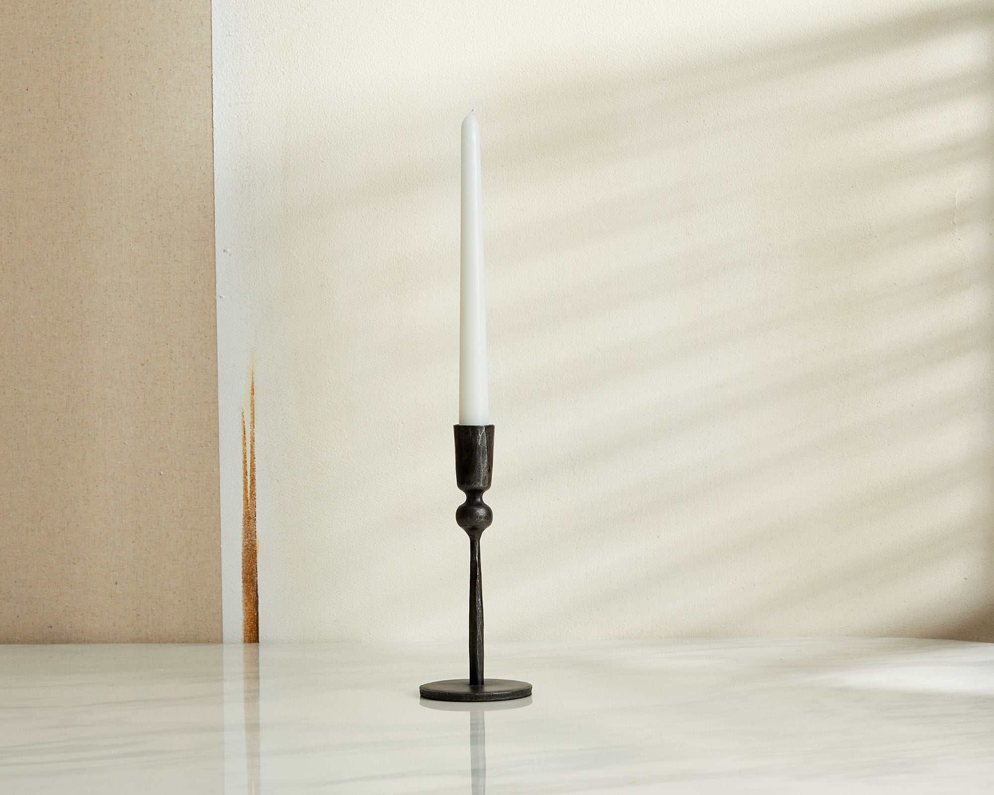 Aruma Black Candle Holder – Cast Iron Rustic Taper Candlestick