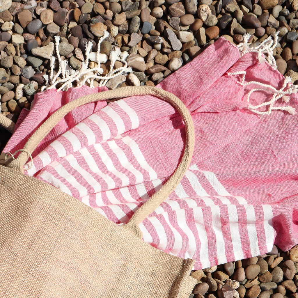 Cotton Pario Throw - 100X180 cm - Hot Pink