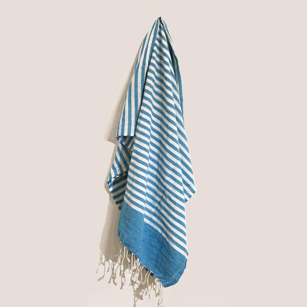 Cotton Pario Throw - 100X180 cm - Sky Blue