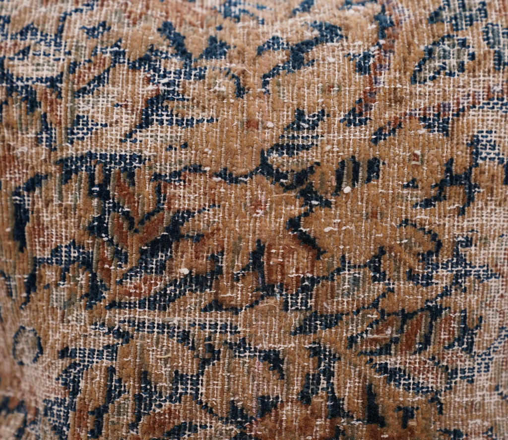 Canvello Antique Kerman Rug Dark Brown Pillow - 18"x18"