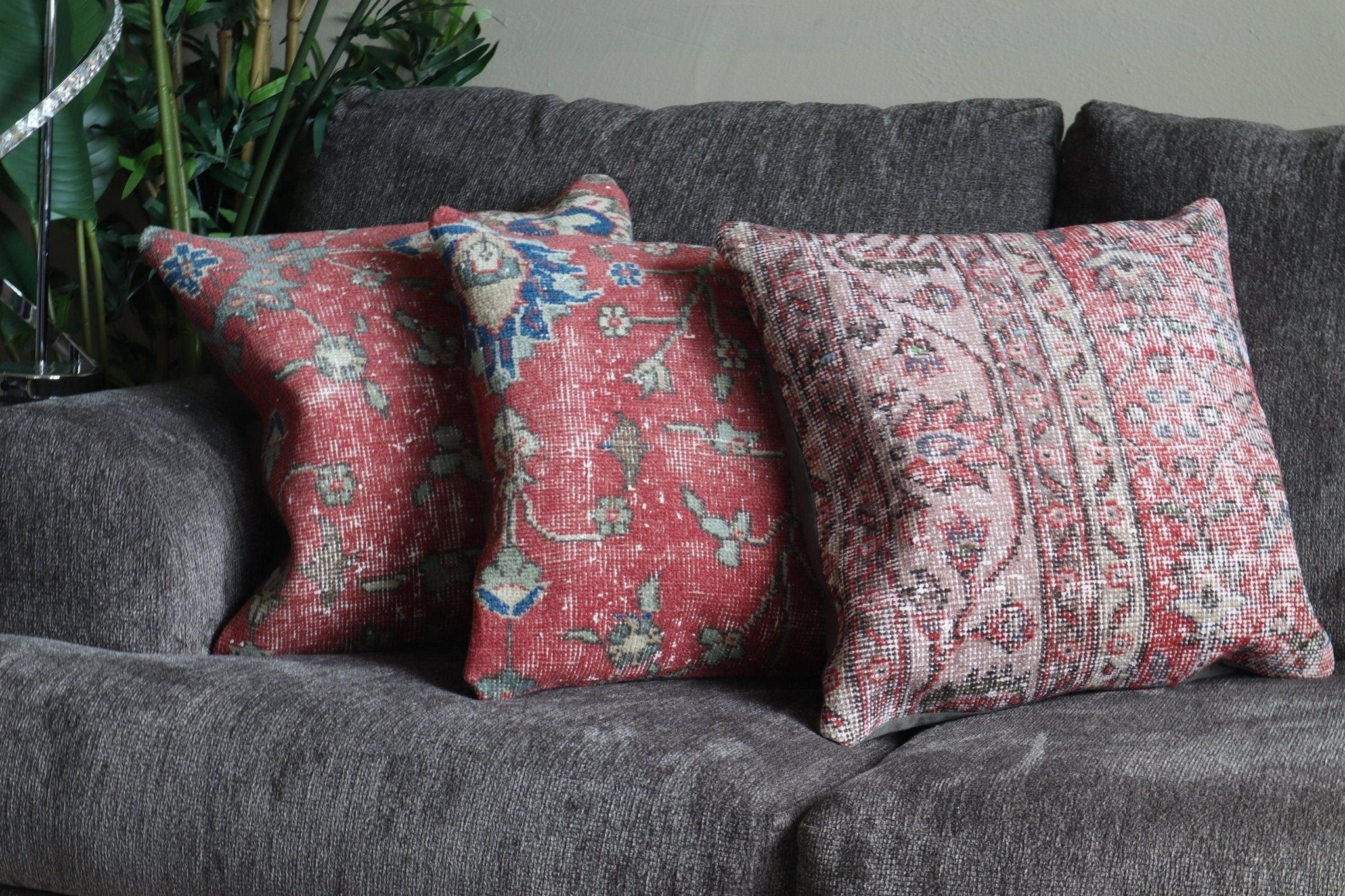 Canvello Modern Farmhouse Throw Pillows | Set of 3 | 20"X20"