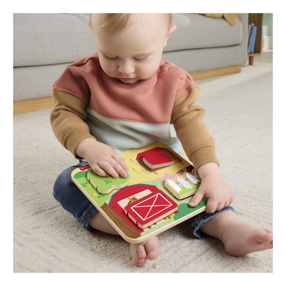 Fisher Price Wooden Farm Animal Board