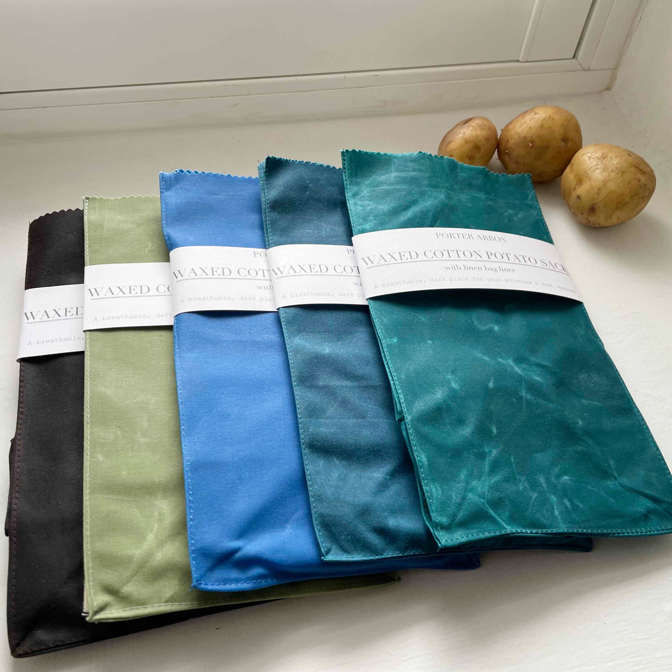 WAXED COTTON POTATO SACK - BROWN
