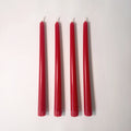 Coloured Beeswax Taper Candle | Ruby