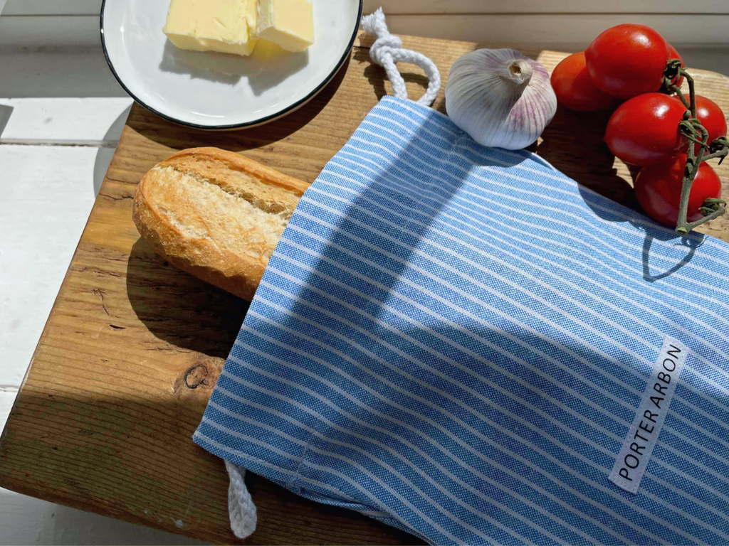 Baguette Bag - Blue & White Stripe
