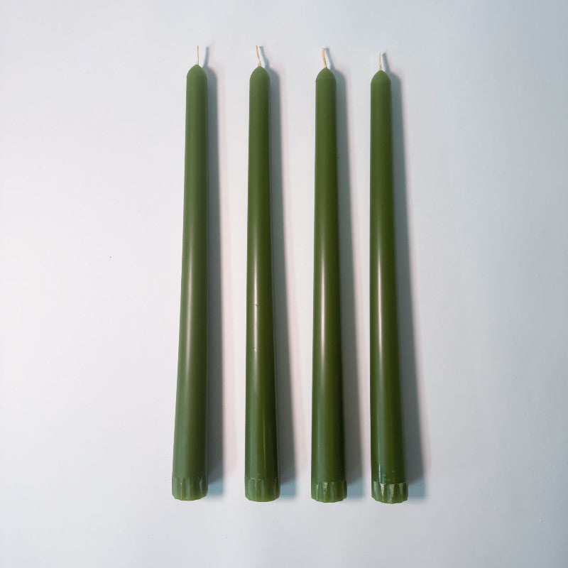 Coloured Beeswax Taper Candle | Evergreen