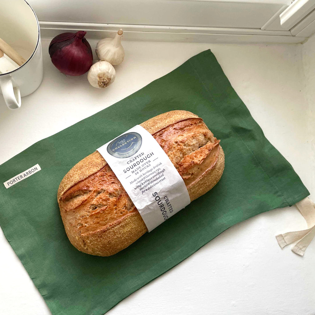 FRENCH LINEN BREAD SACK - IRISH MOSS
