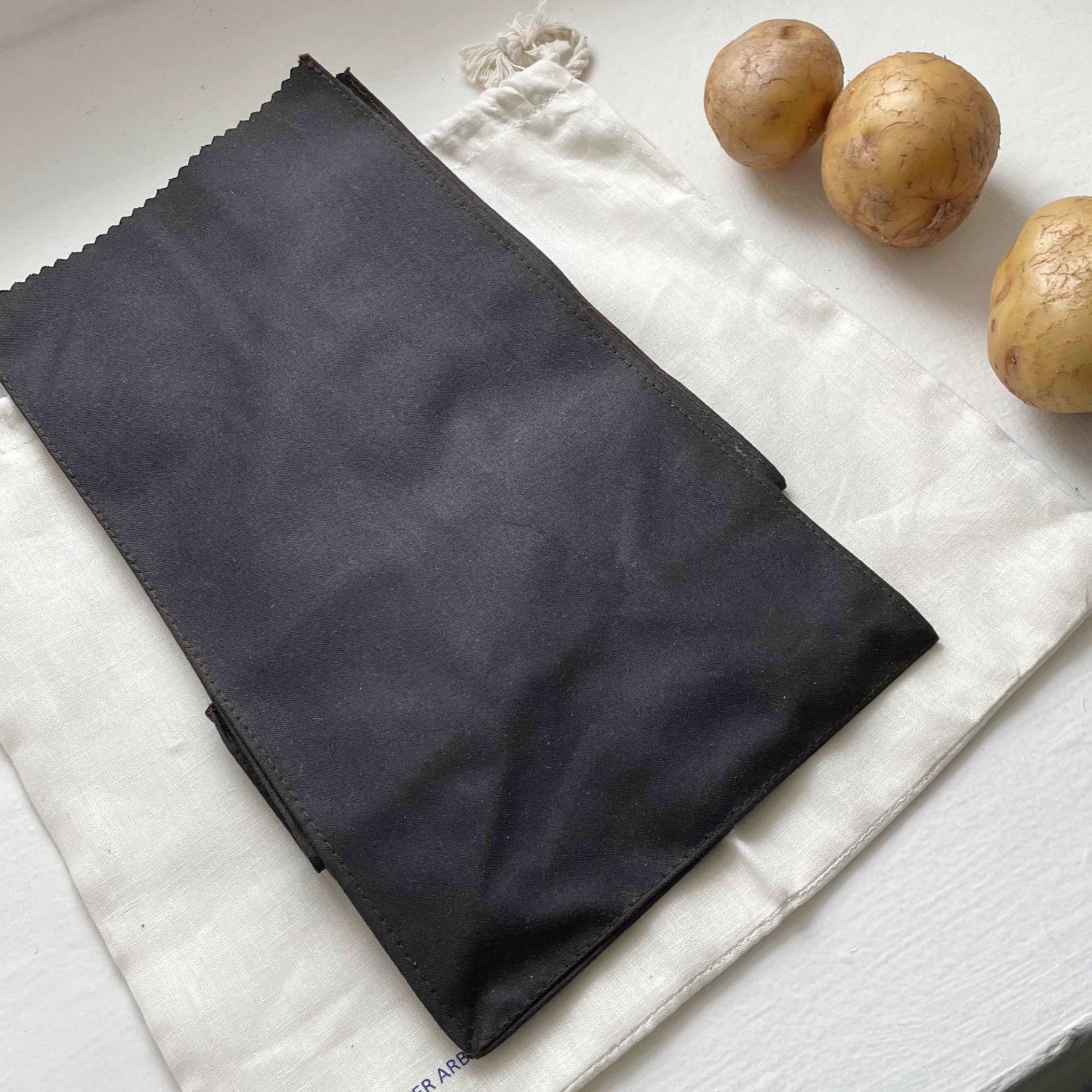 WAXED COTTON POTATO SACK - BROWN