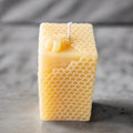 Beeswax Pillar Candles | Honeycomb Design