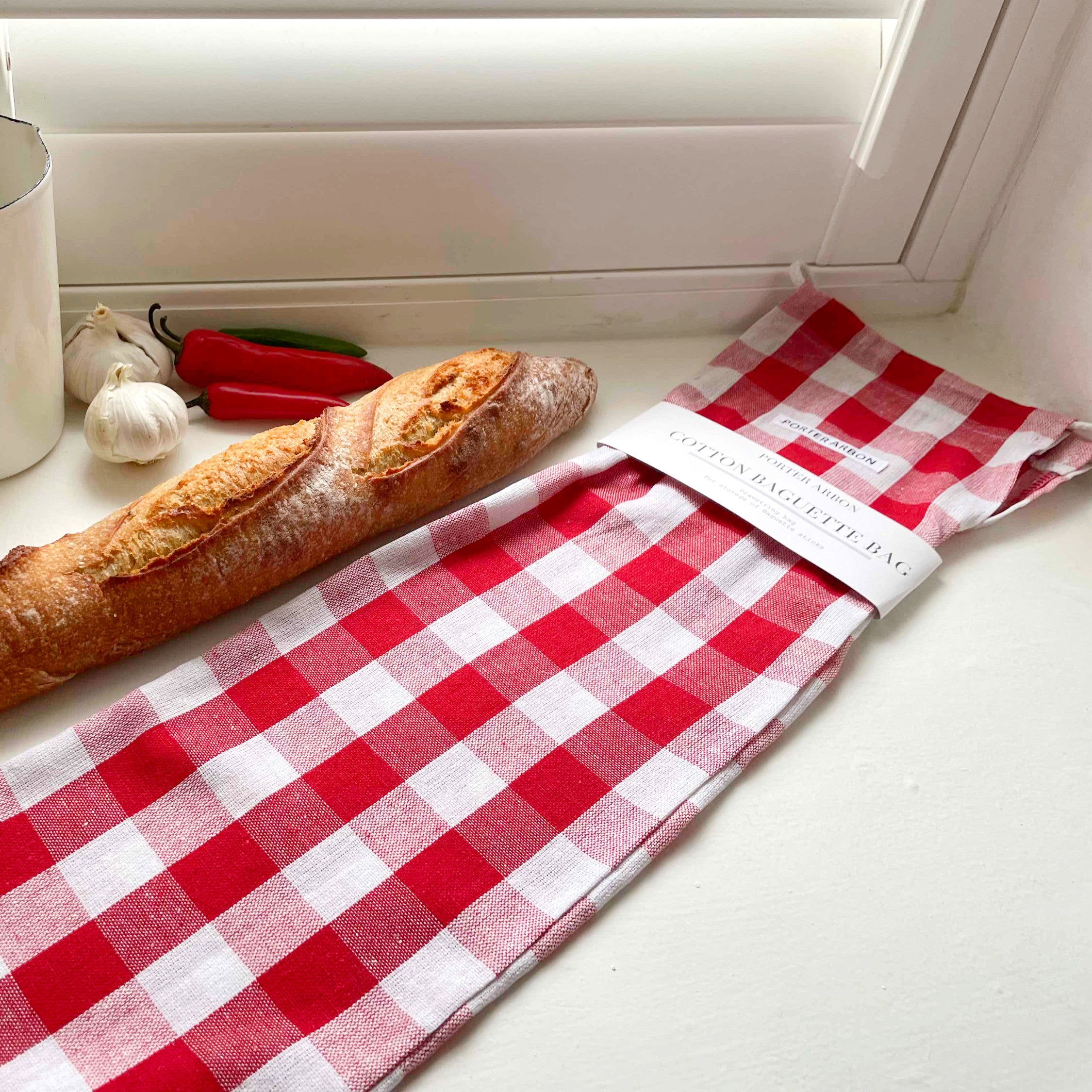 Baguette Bag - Red Gingham
