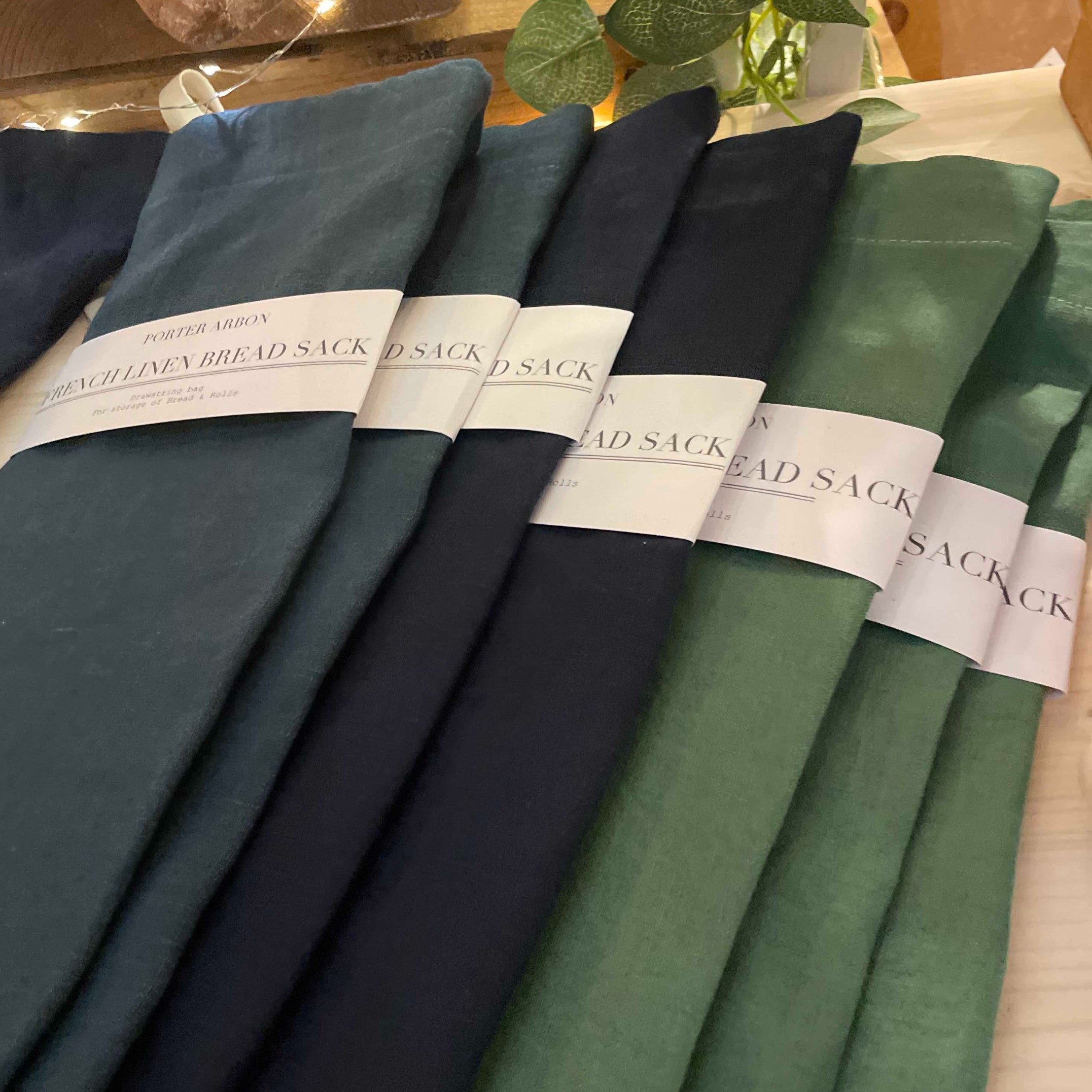 FRENCH LINEN BREAD SACK - TEAL