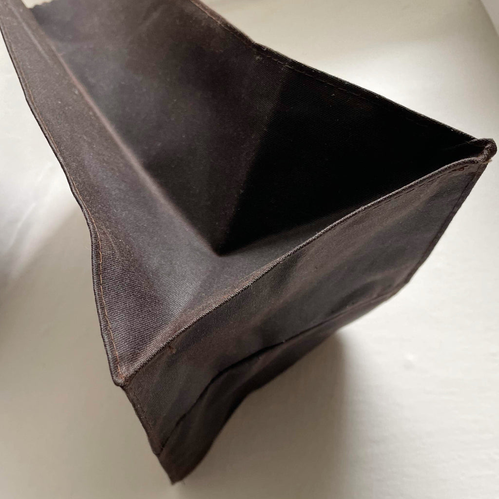 WAXED COTTON POTATO SACK - BROWN