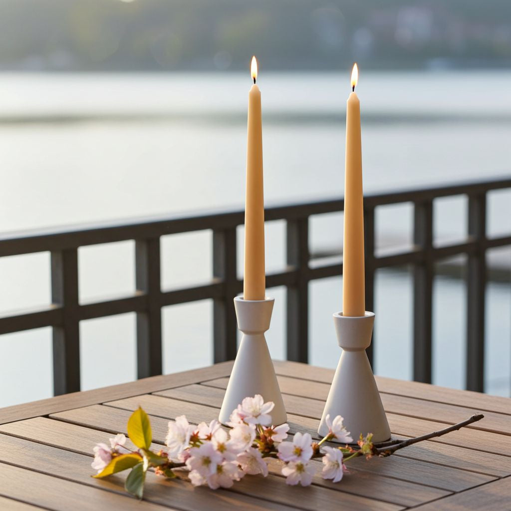 Beeswax Taper Candle | Stately | Natural
