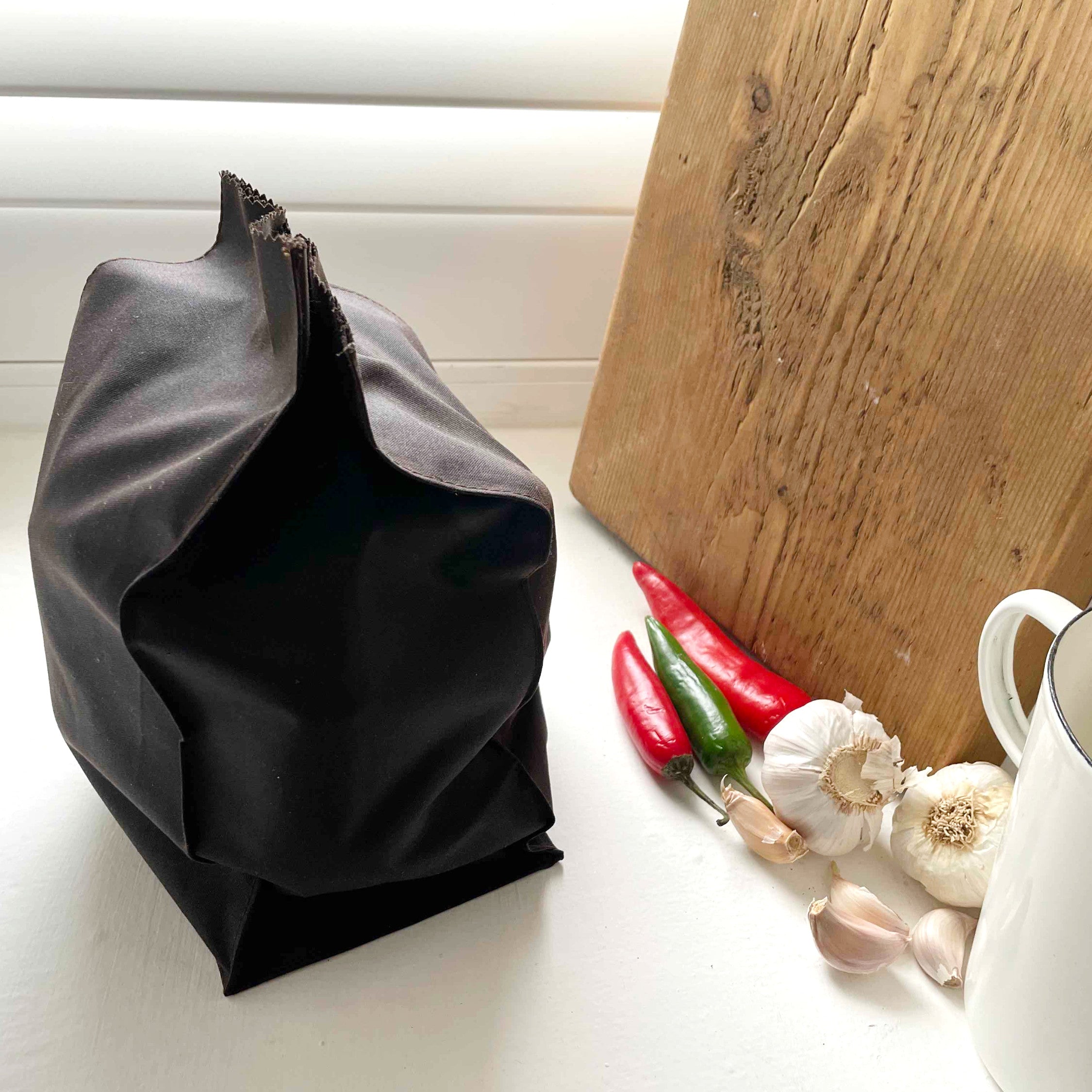 WAXED COTTON POTATO SACK - BROWN