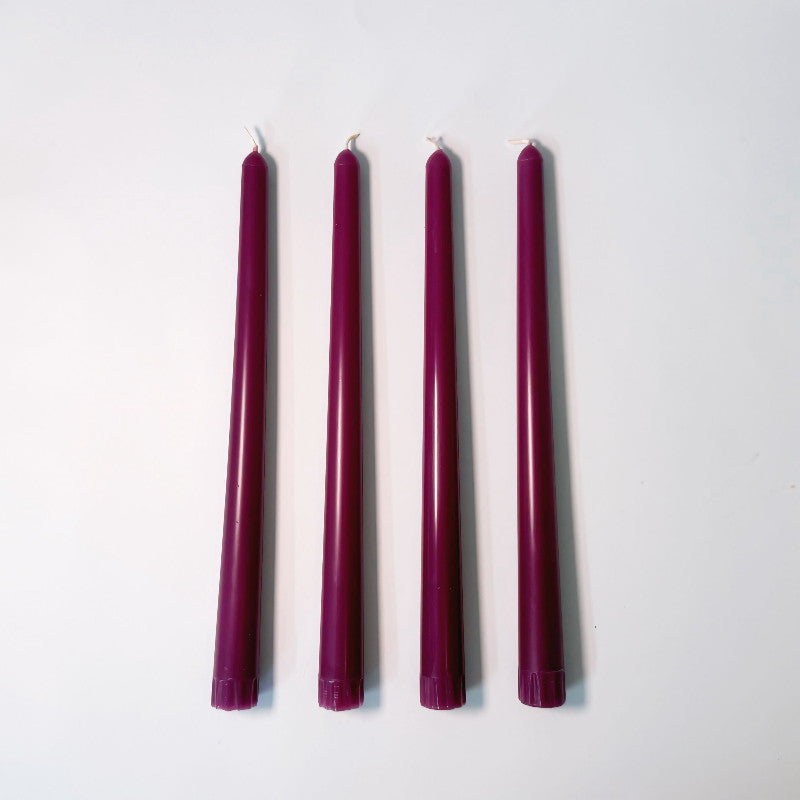 Coloured Beeswax Taper Candle | Pink Orchid