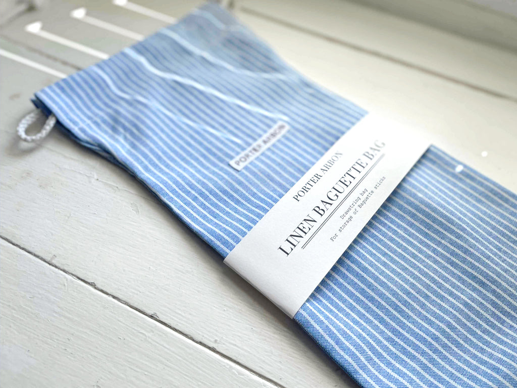 Baguette Bag - Blue & White Stripe