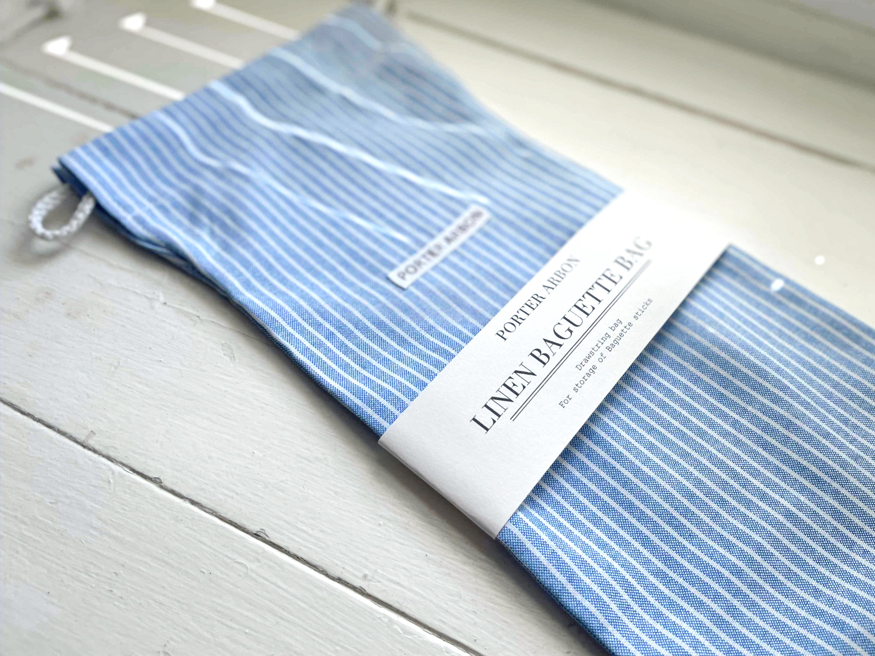 Baguette Bag - Blue & White Stripe